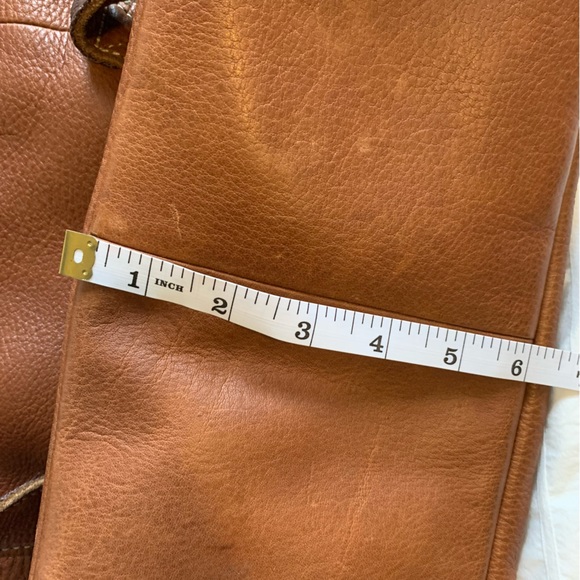 L.L. Bean Leather Messenger Tote (Medium), Brown Leather - Picture 10 of 11